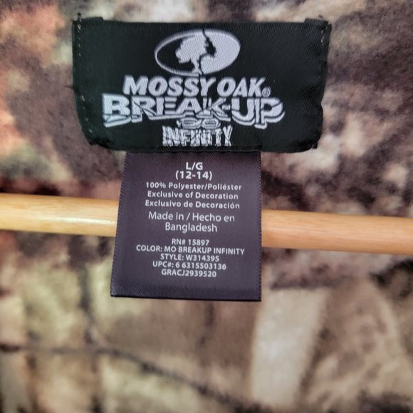 Mossy Oak Break up Camo fleece Jacket Women's Size Large - Picture 2 of 3
